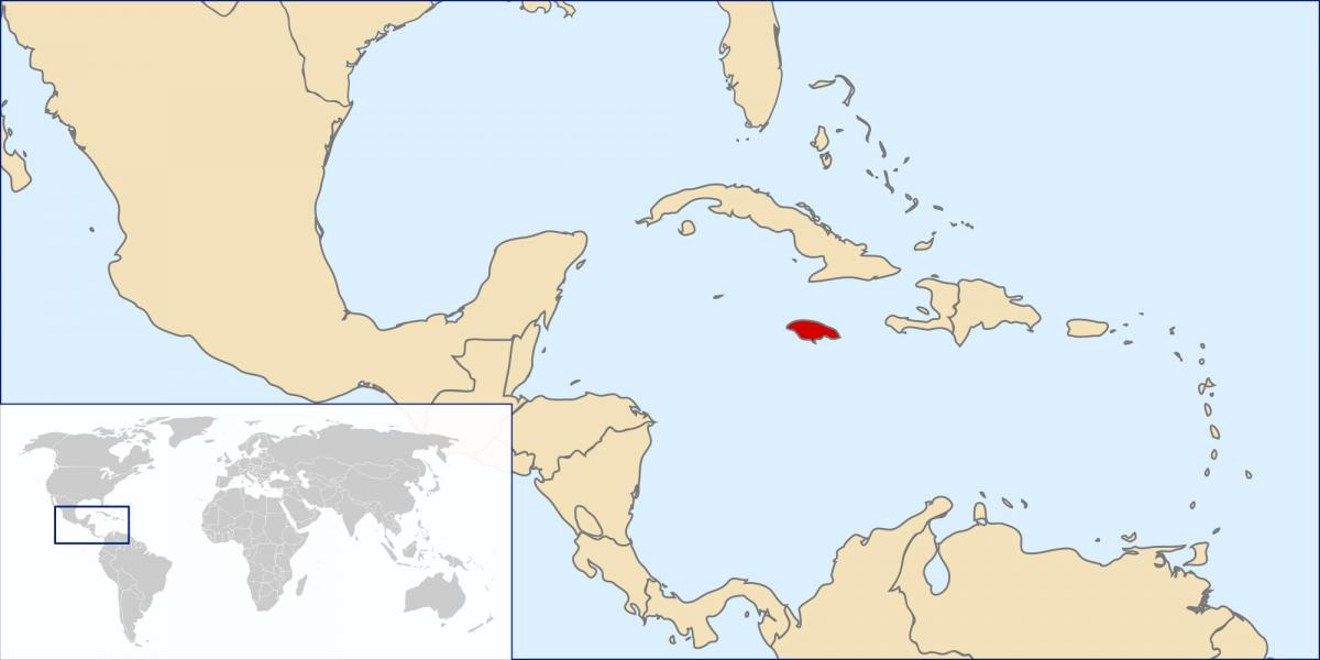 jamaika kartta maailman