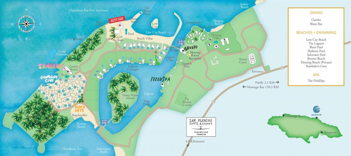 Kartta jamaika resorts