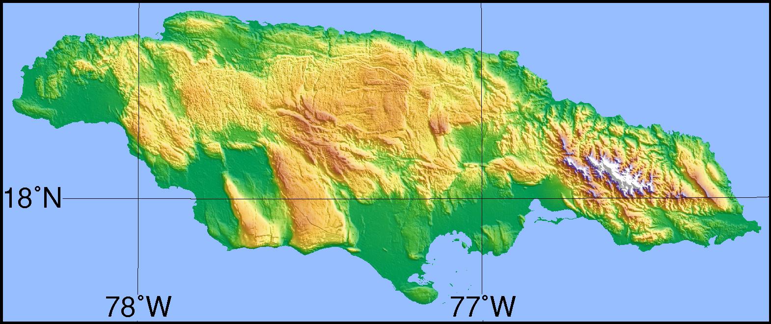 Satelliitti kartta jamaika - Kartta satelliitti-jamaika (Karibian -  Amerikka)