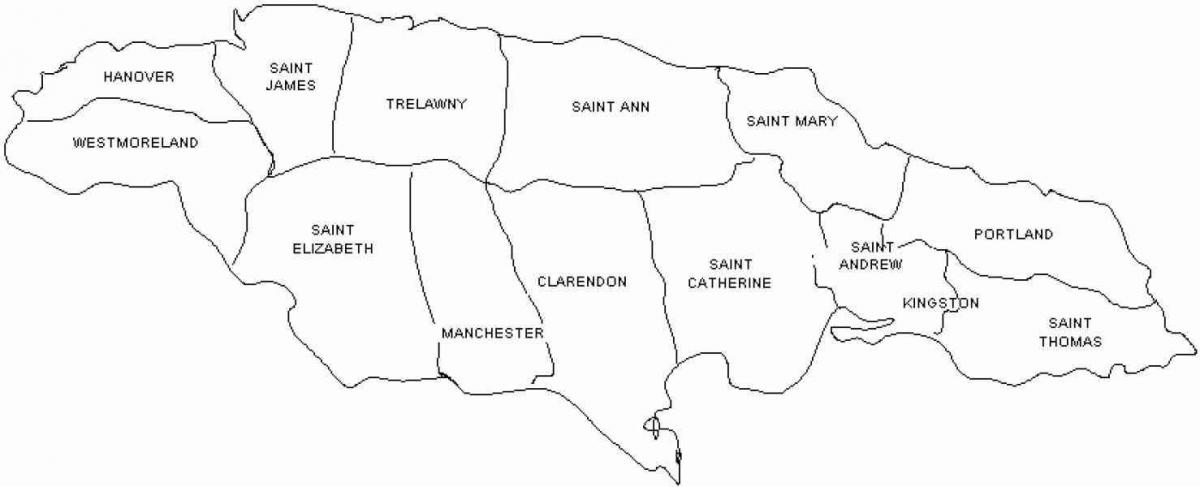 jamaika kartta ja seurakunnat