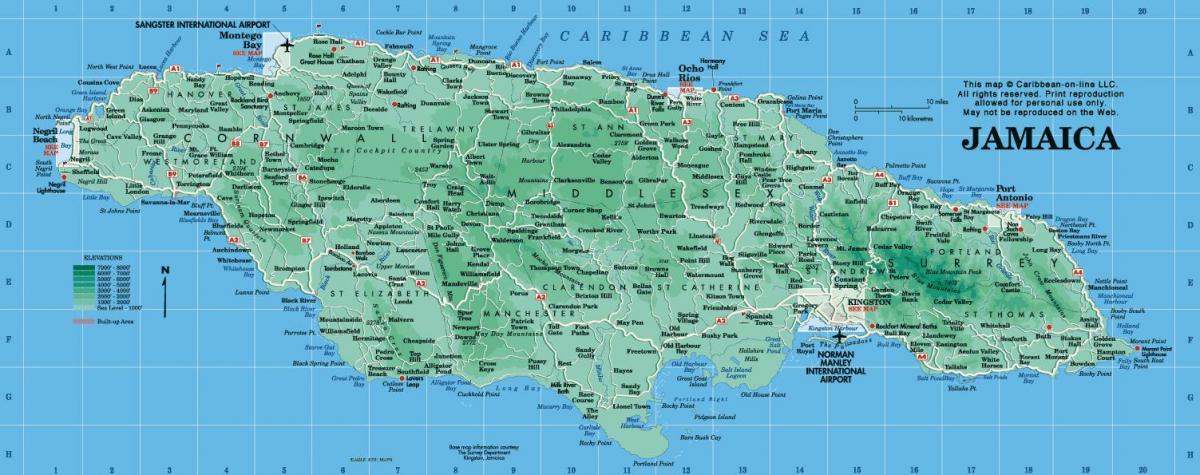 kartta jamaika